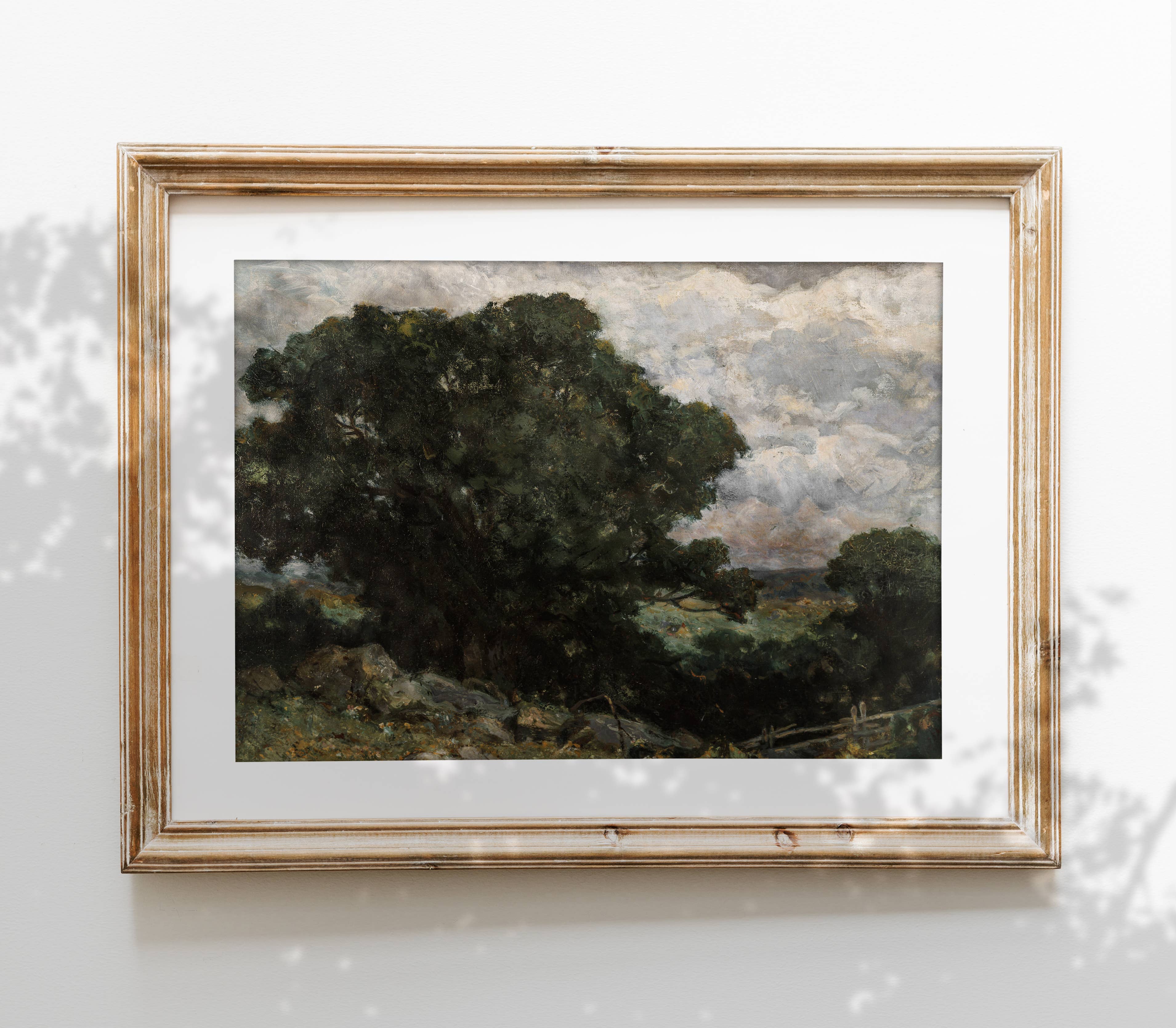 Dark Moody Landscape Oil Painting Wall Decor L137: 8"x10"