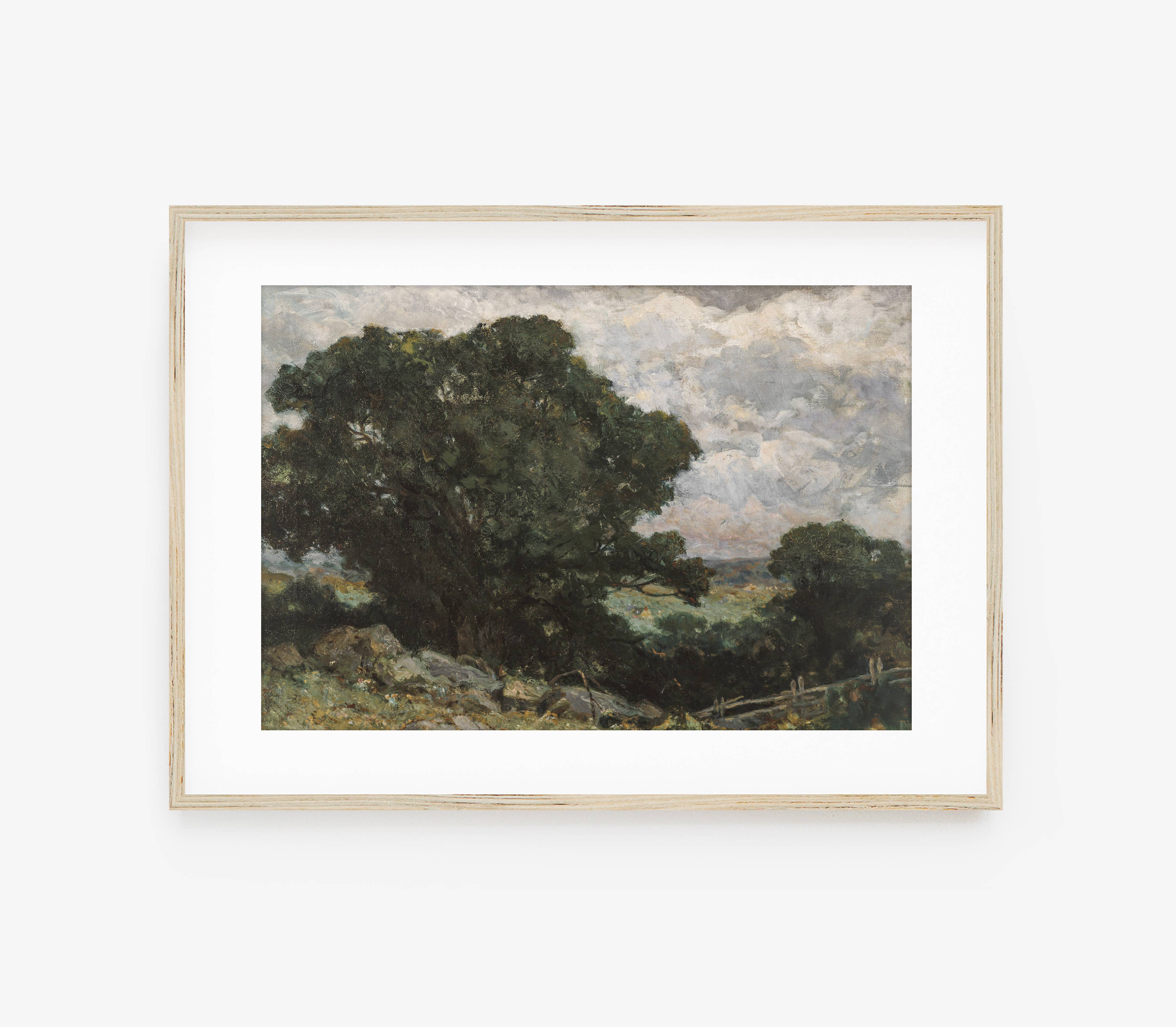 Dark Moody Landscape Oil Painting Wall Decor L137: 8"x10"