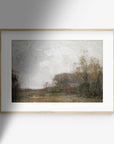 Vintage Farmhouse Painting | Landscape Barn Art Print L127: 8"x10"