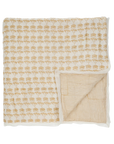 Block Print Botanical Muslin Baby Quilt (Sand)