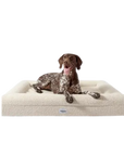 Boucle Dog Bed (White, Large)
