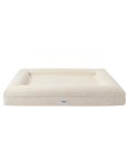 Boucle Dog Bed (White, Large)