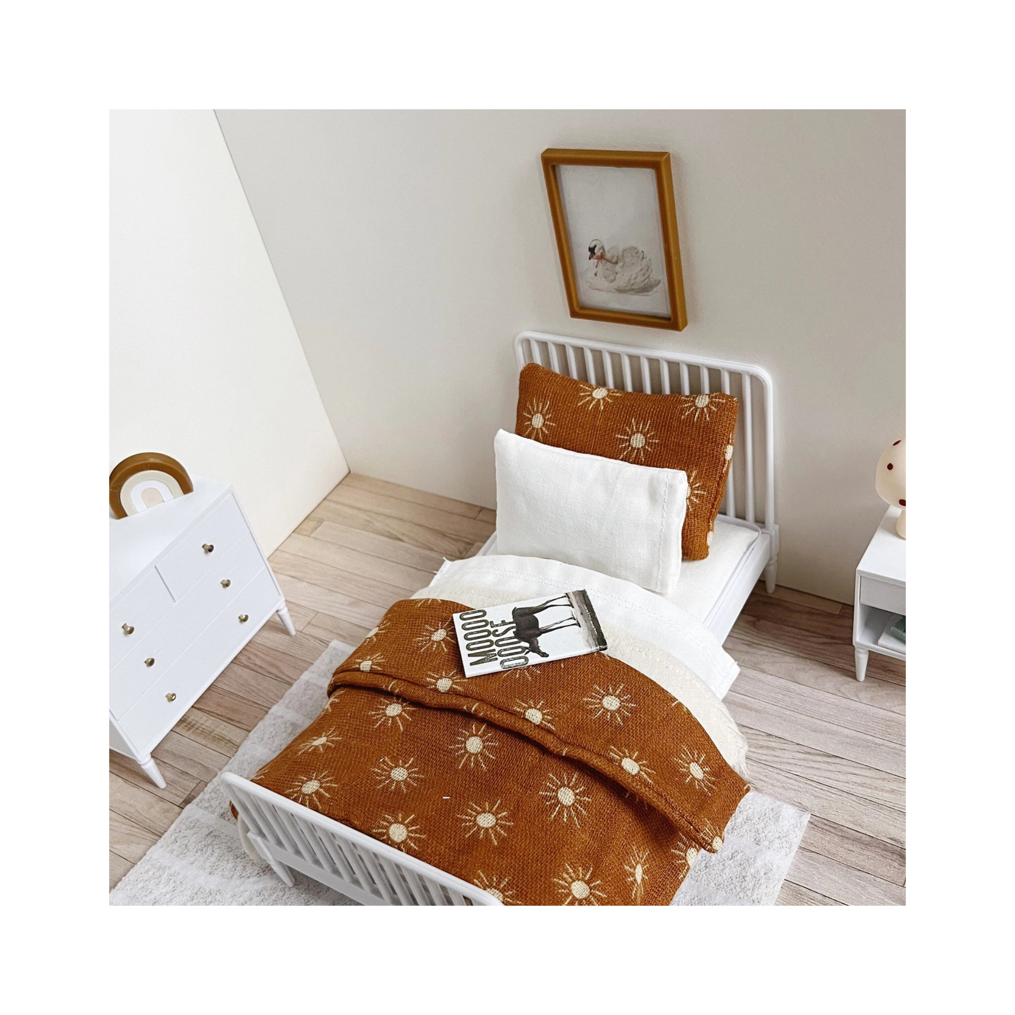 Dollhouse Miniature Bedroom Set