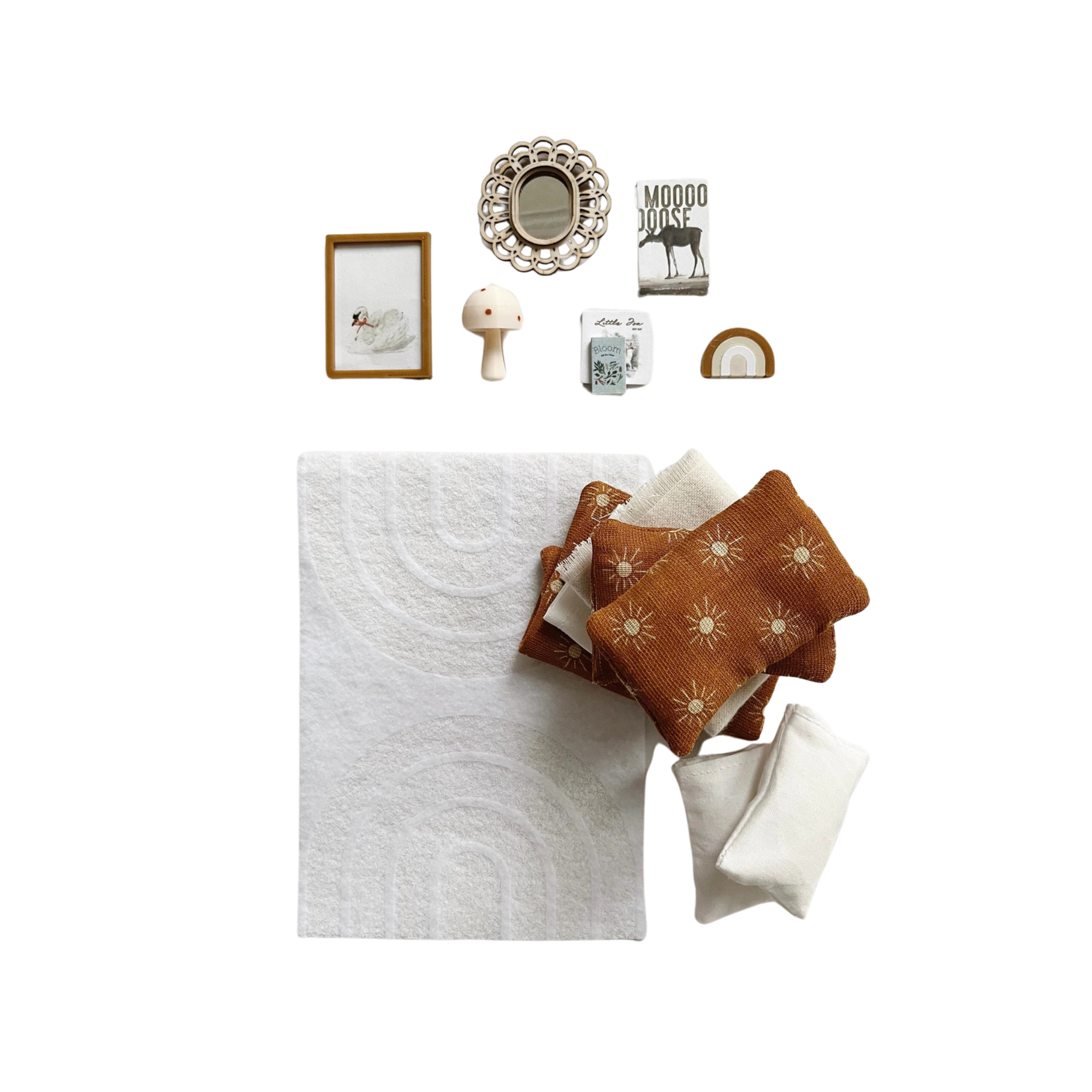 Dollhouse Miniature Bedroom Set