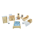 Wooden Dollhouse Furniture Set