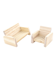 Wooden Dollhouse Furniture Set