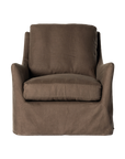 Monette Slipcover Swivel Chair in Coffee