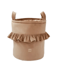 Velvet Toy Basket in Beige