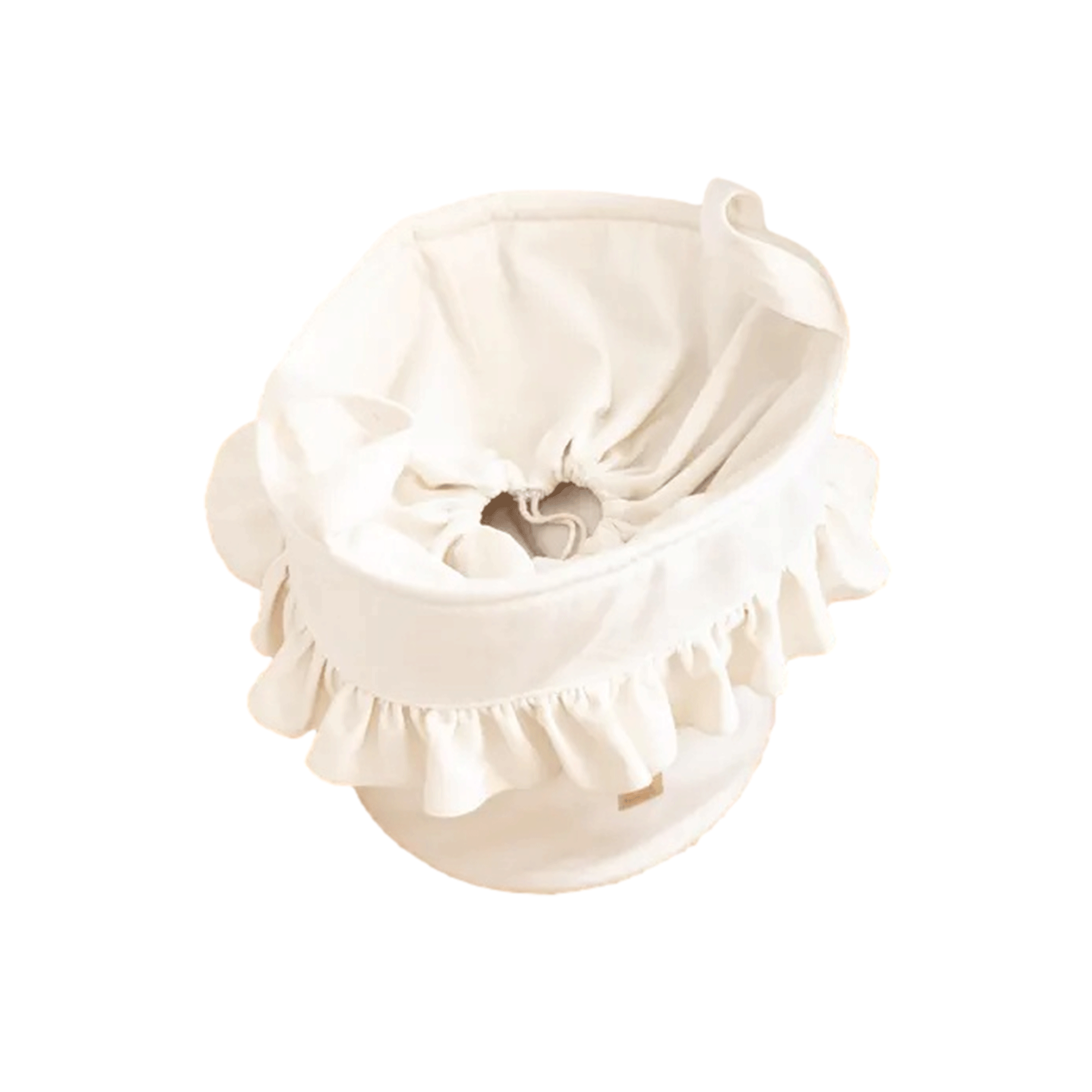 Velvet Toy Basket in Cream