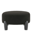 Perez Scandinavian Round Ottoman in Black