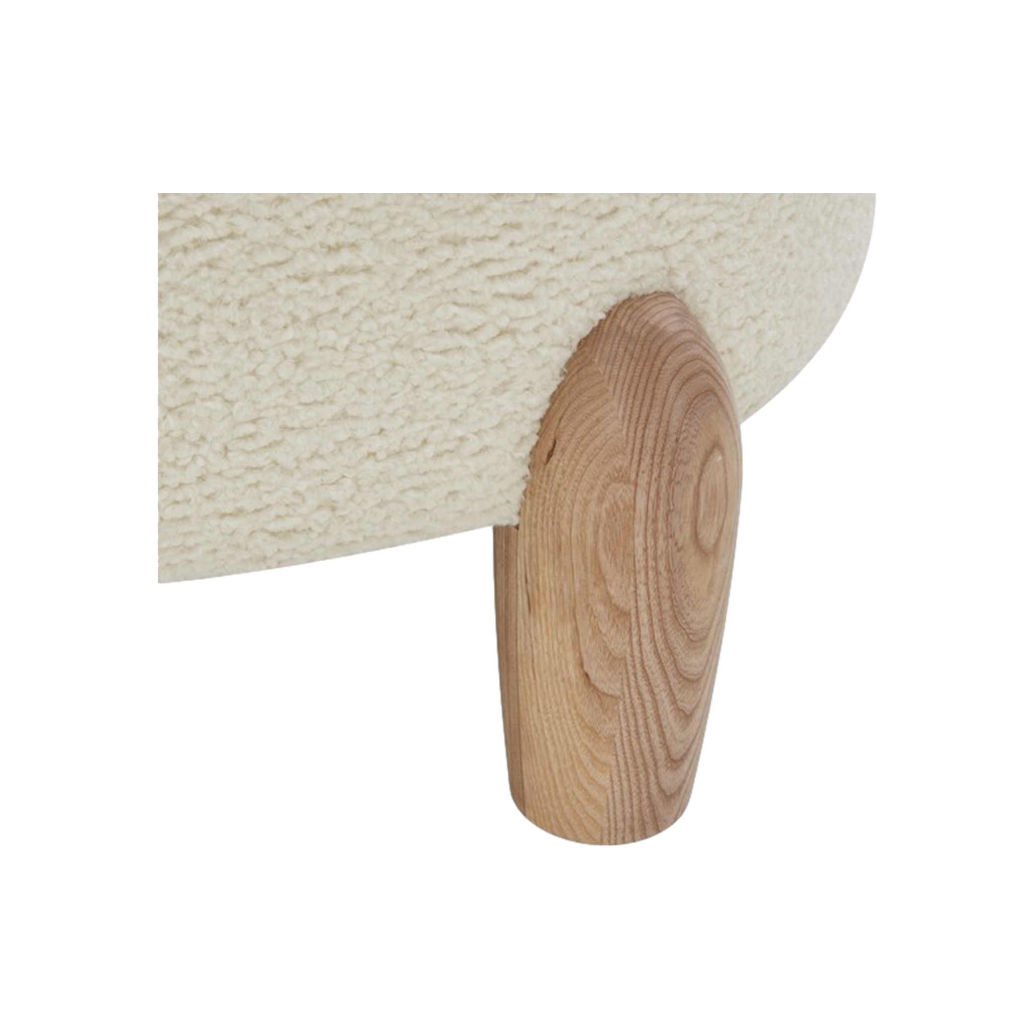 Ivory Round Ottoman
