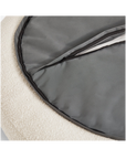 Round Boucle Cloud Bed (Small, White)