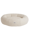 Round Boucle Cloud Dog Bed (Medium, White)