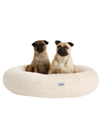 Round Boucle Cloud Dog Bed (Medium, White)