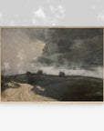 Moody Muted Landscape Art | Vintage Overcast Art Print L227: 16”x20”