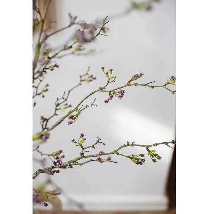 Long Weigela Flower Stem 63" Tall: White / Five Stems