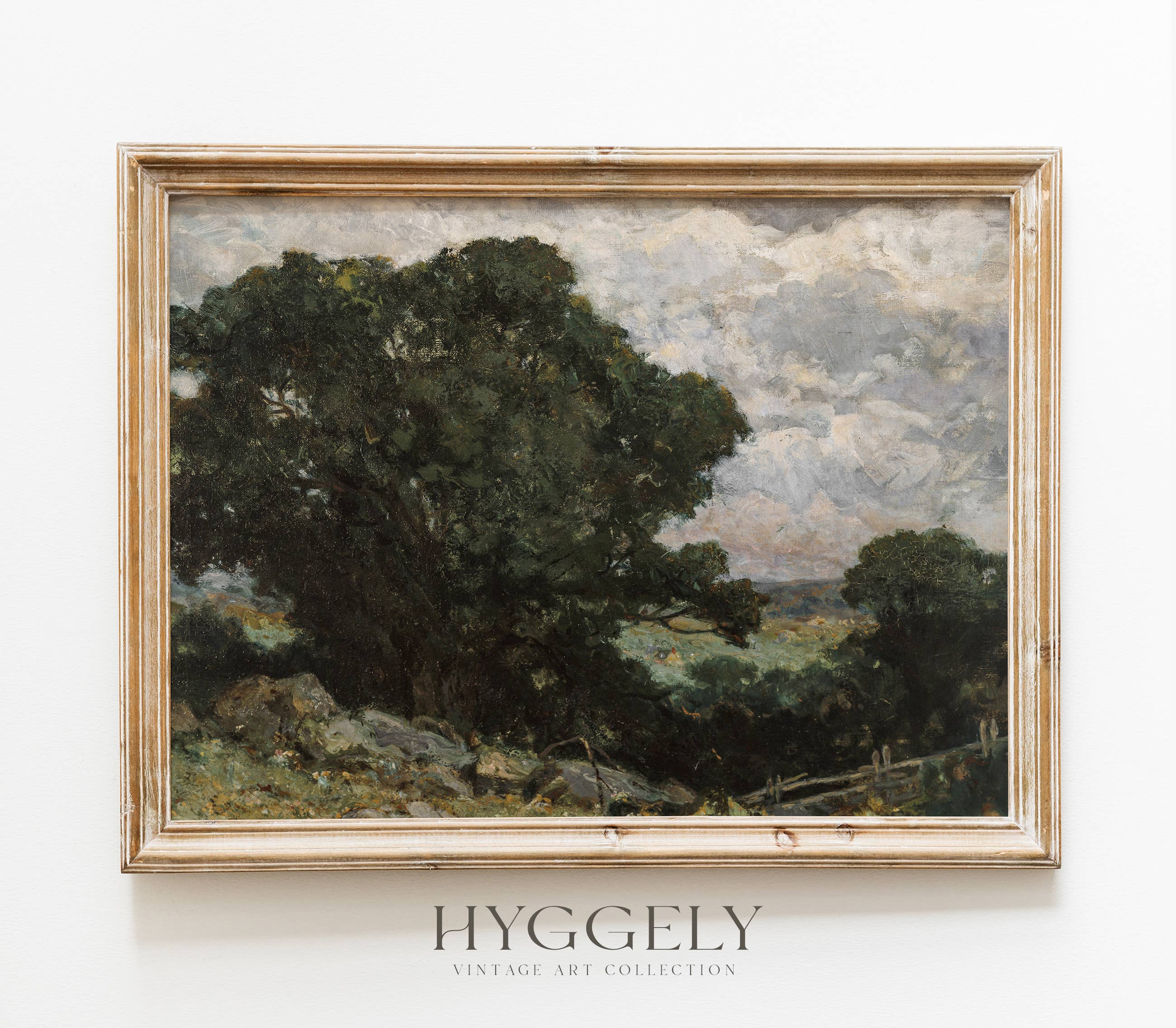 Dark Moody Landscape Oil Painting Wall Decor L137: 8"x10"