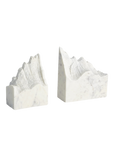 Mountain Summit Bookends in White (Set of 2)