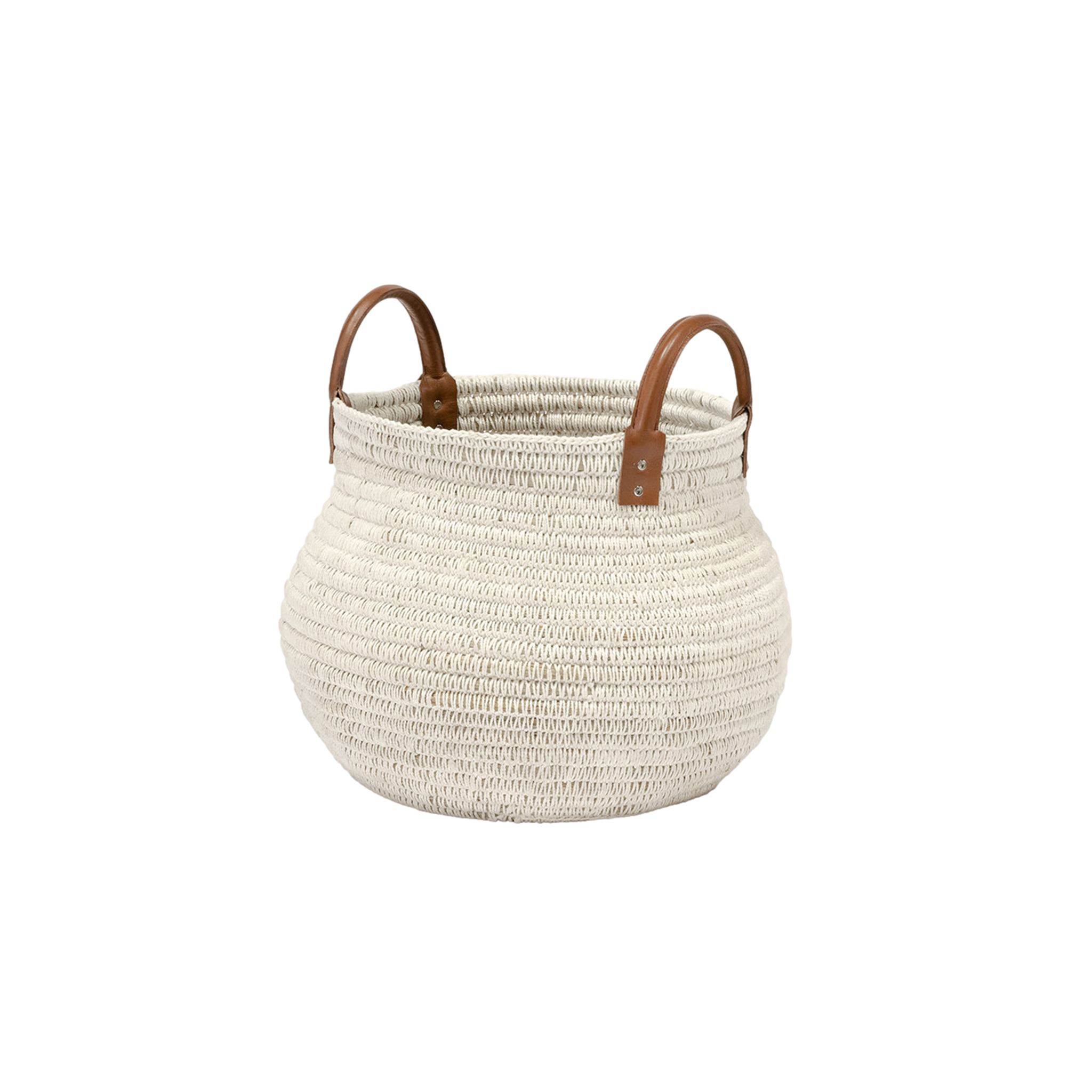 Cairo Basket in White (Large)