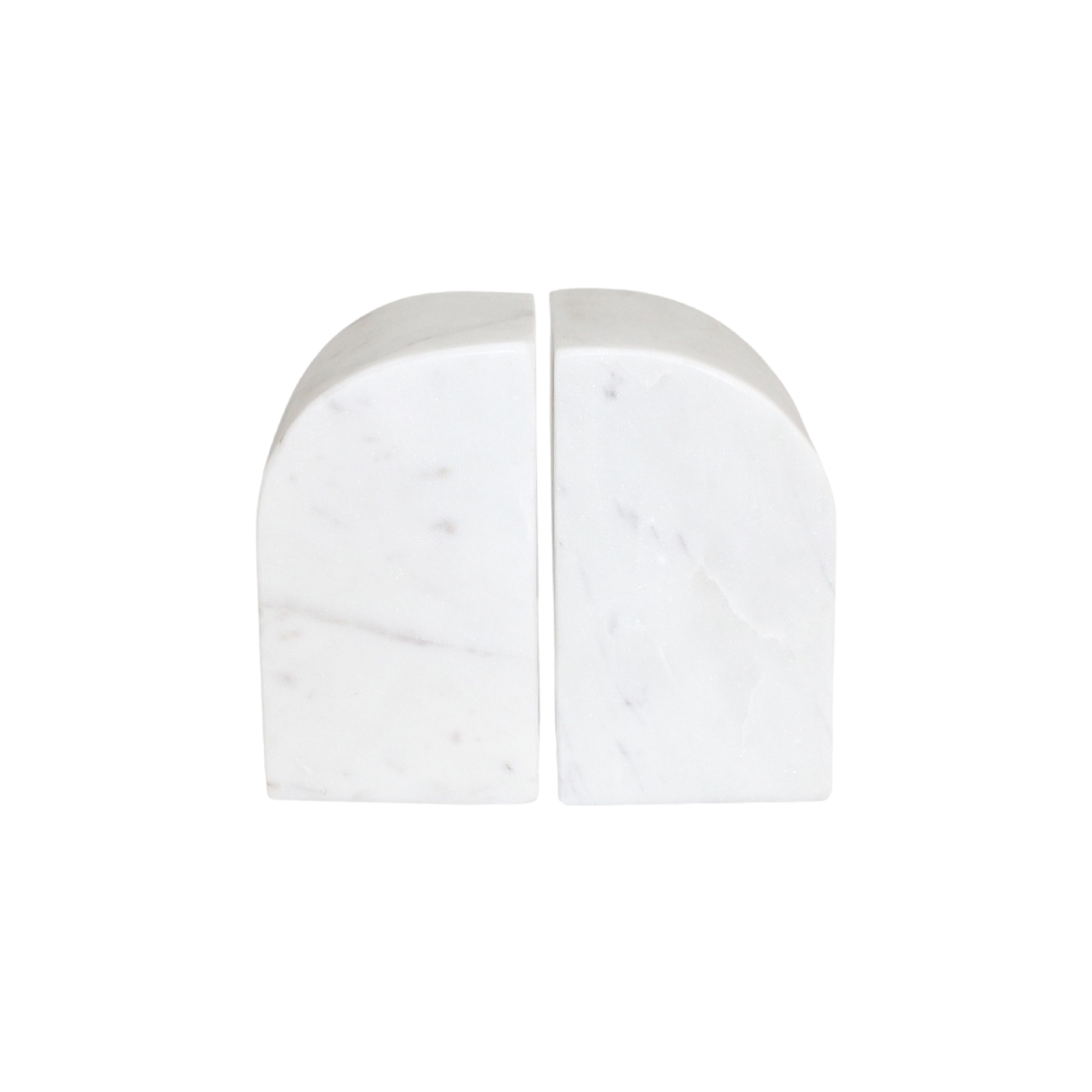 White Marble Bookends