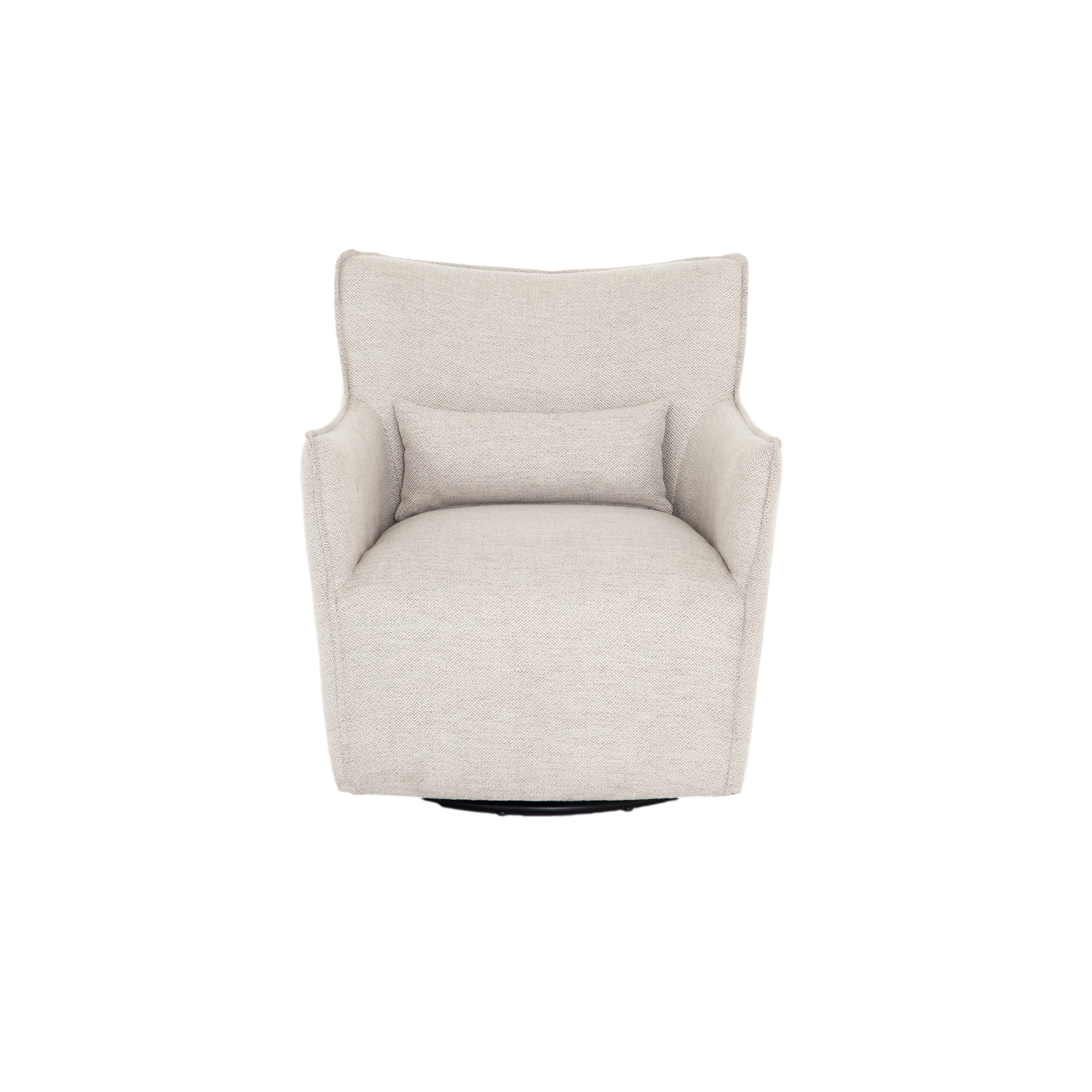 Kimble Swivel Chair in Noble Platinum Mayker Interiors