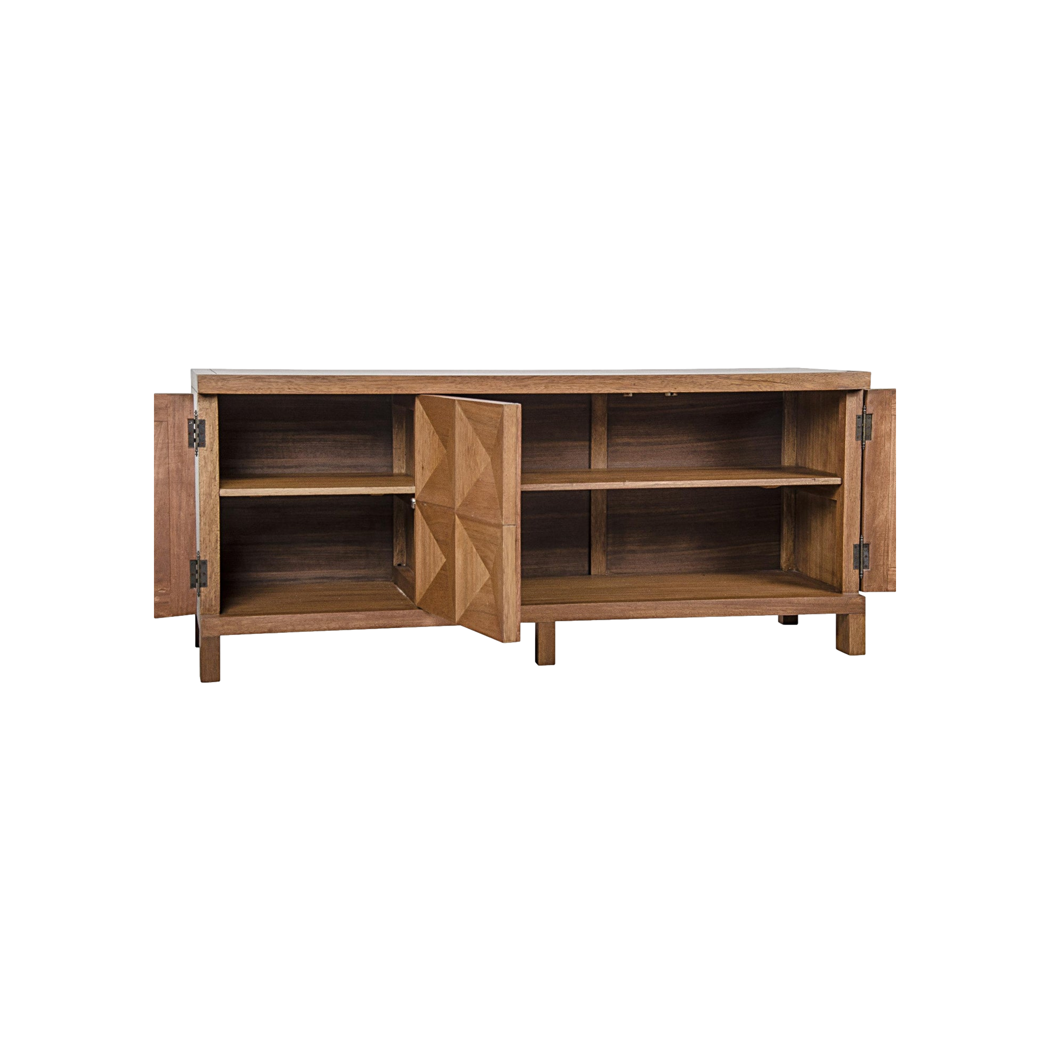 Quadrant 3-Door Sideboard-Dark Walnut