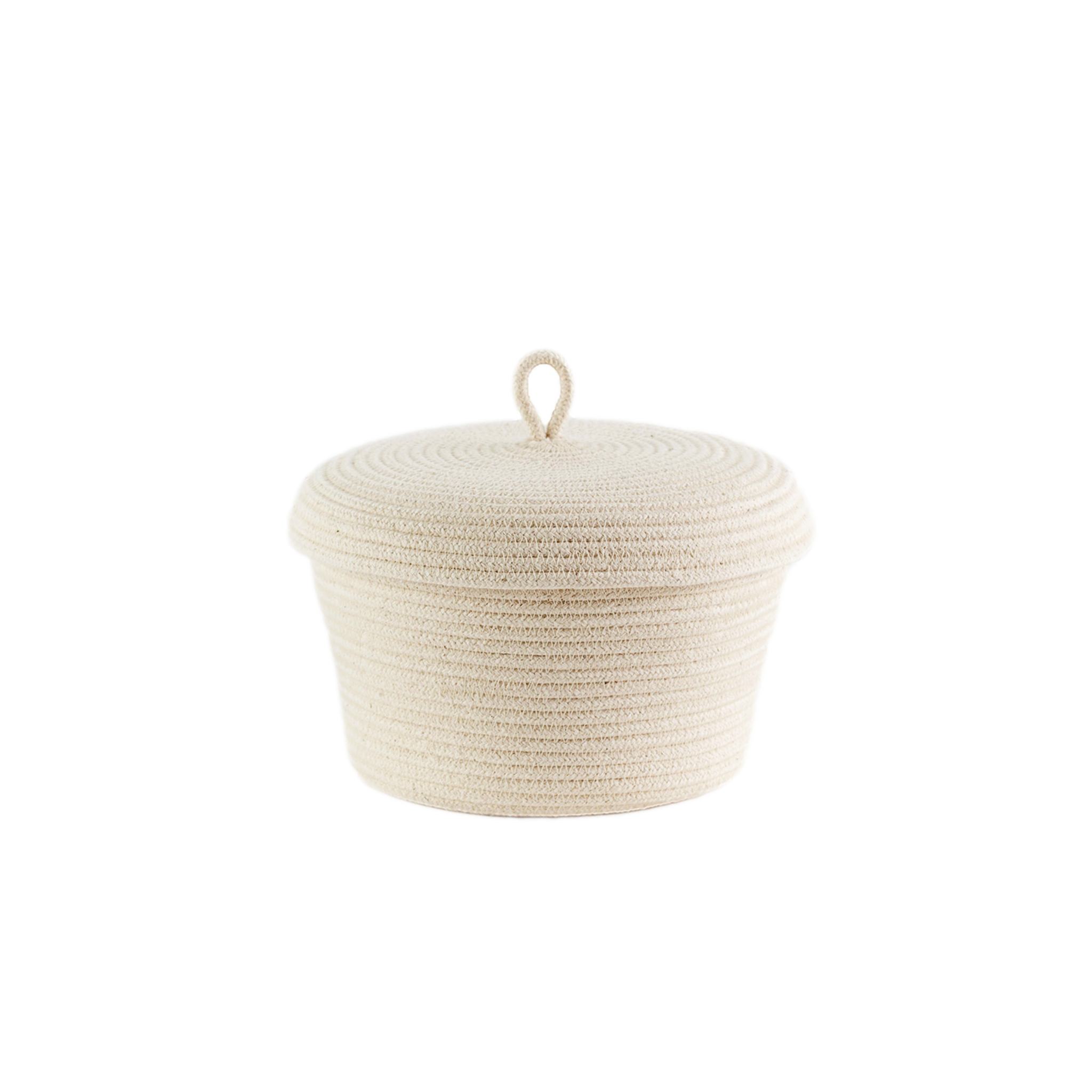 Lidded Basket (Ivory)