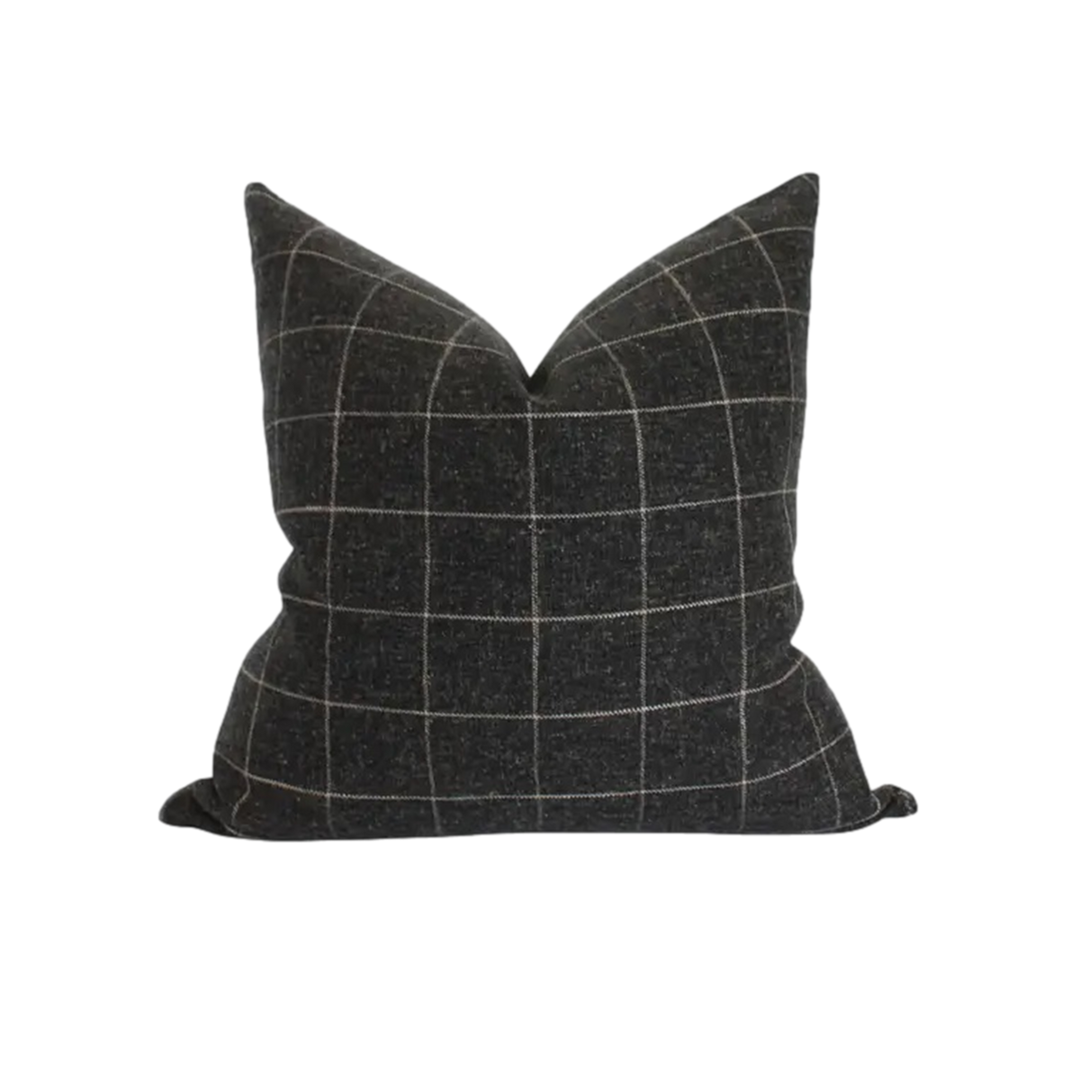 Black cheap plaid pillow