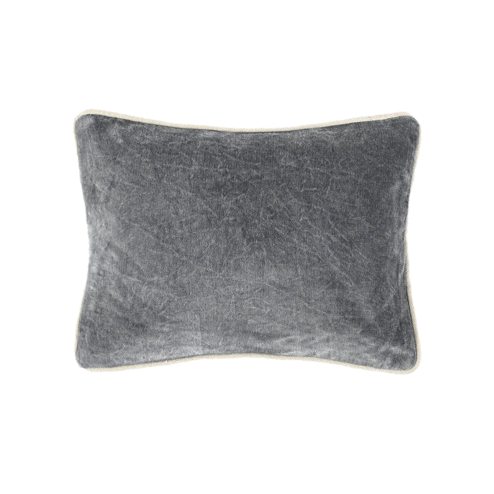 Grey crushed store velvet pillows