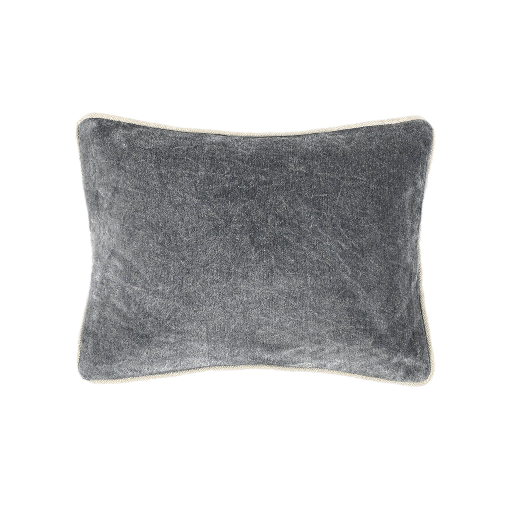 Heirloom Velvet Pillow in Stone Grey