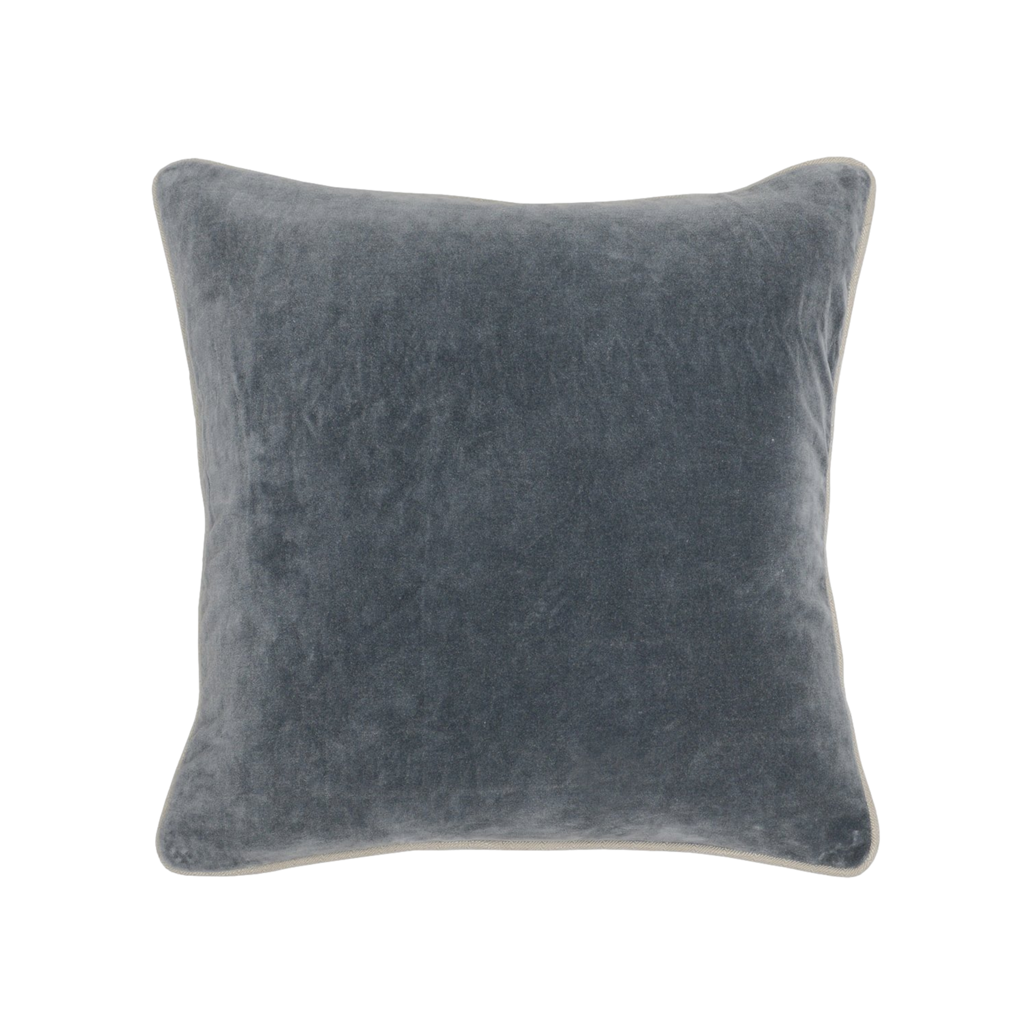 Heirloom Velvet Pillow in Stone Grey