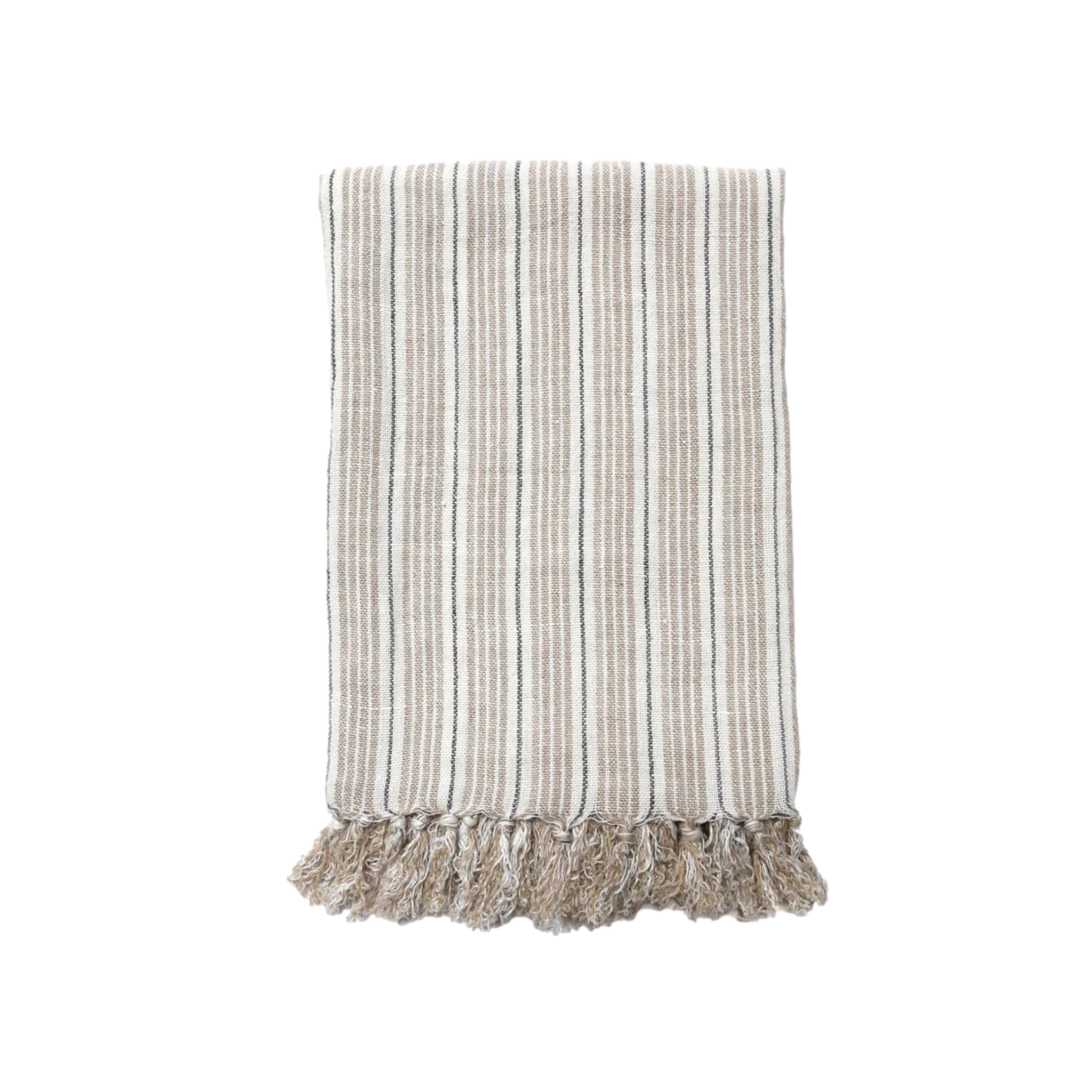 Newport Throw in Natural/Midnight