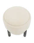 Clarabella Boucle Ottoman in Cream/Black