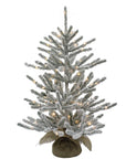 3'PRELIT WRM WHITE LED FLCK VAIL TREE