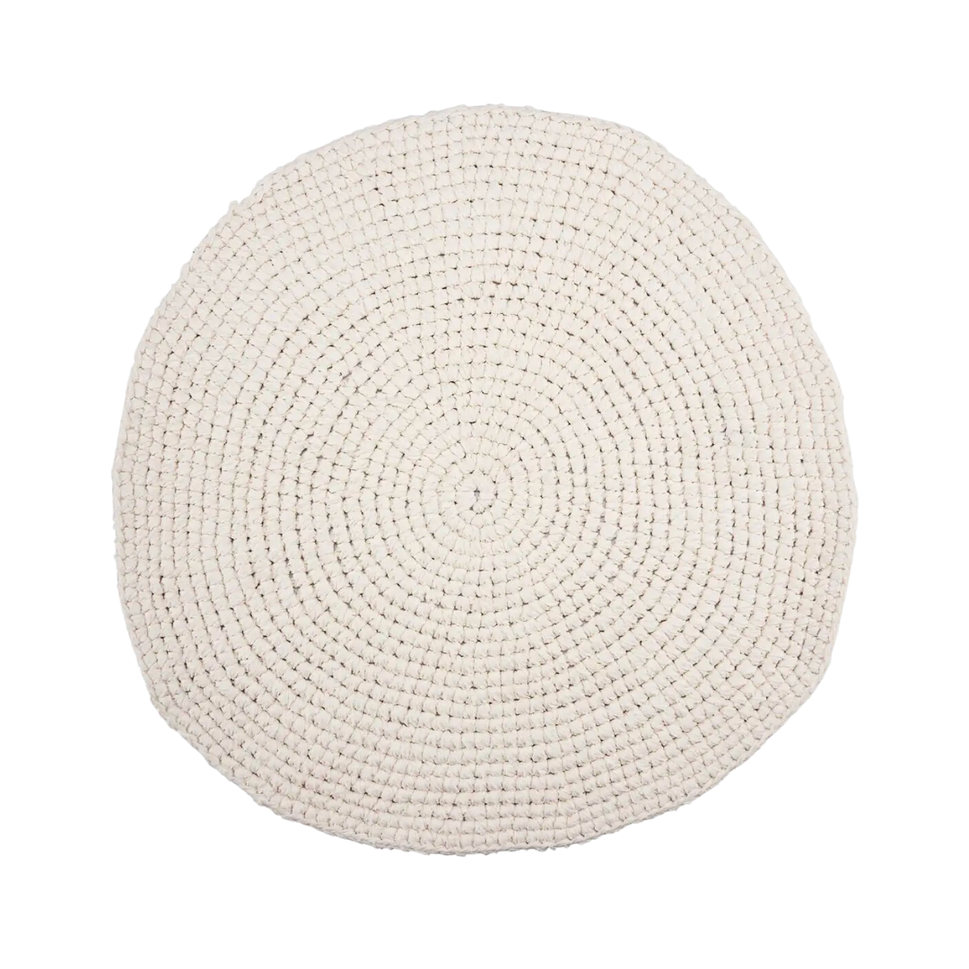 Crochet White Rug (Rectangle)