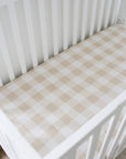 Gingham Cotton Muslin Crib Sheet