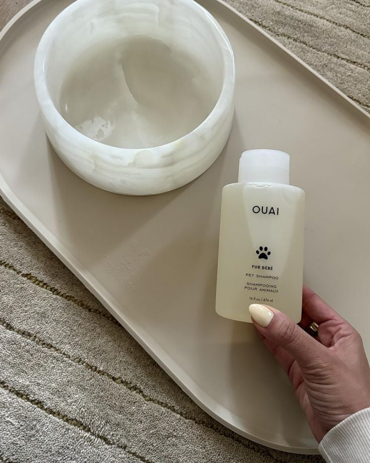Luxury pet-friendly shampoo, arranged aesthetically to showcase their functionality and design compatibility.