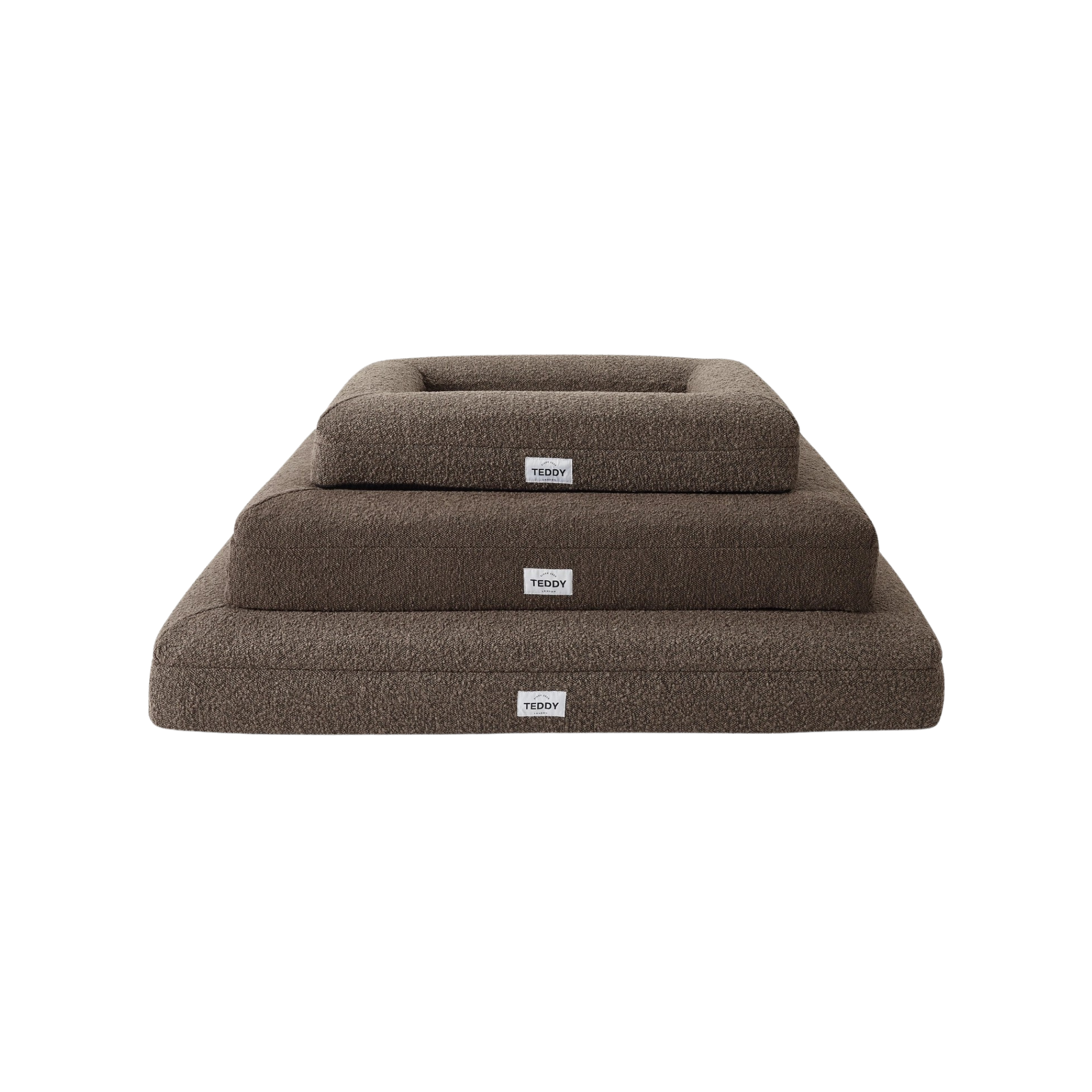 Boucle Dog Bed (Brown, Large)