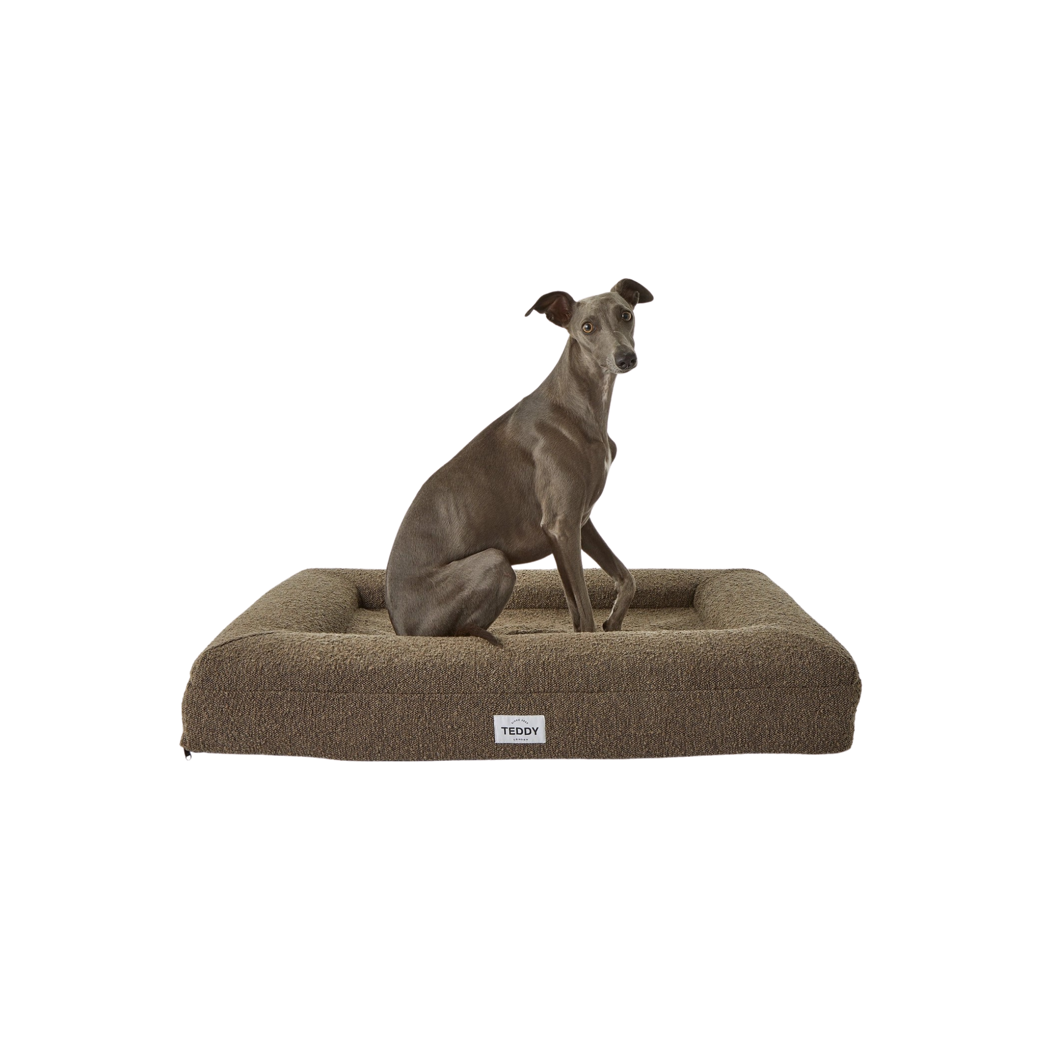 Boucle Dog Bed (Brown, Large)