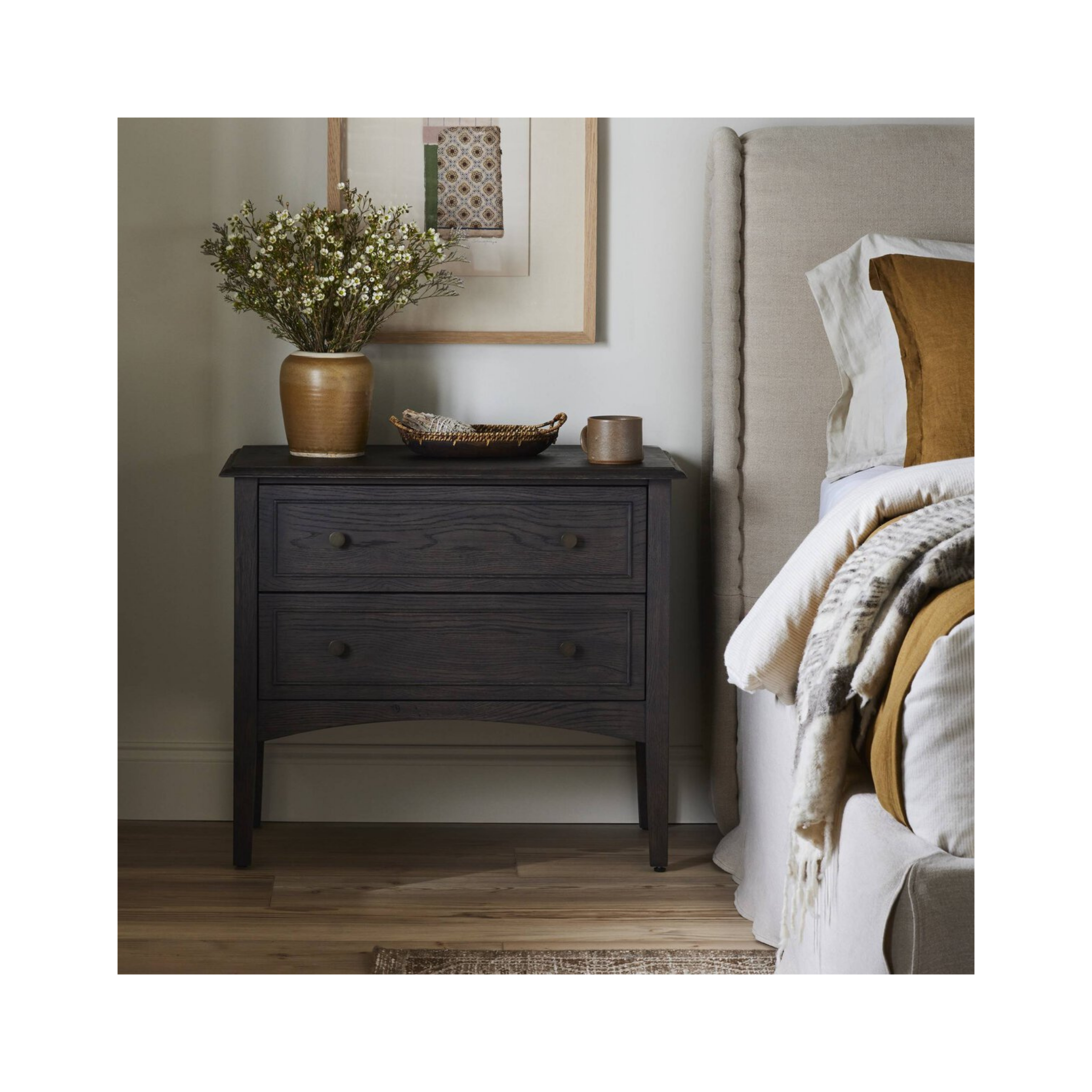 Maggie Nightstand (Smoked Black)