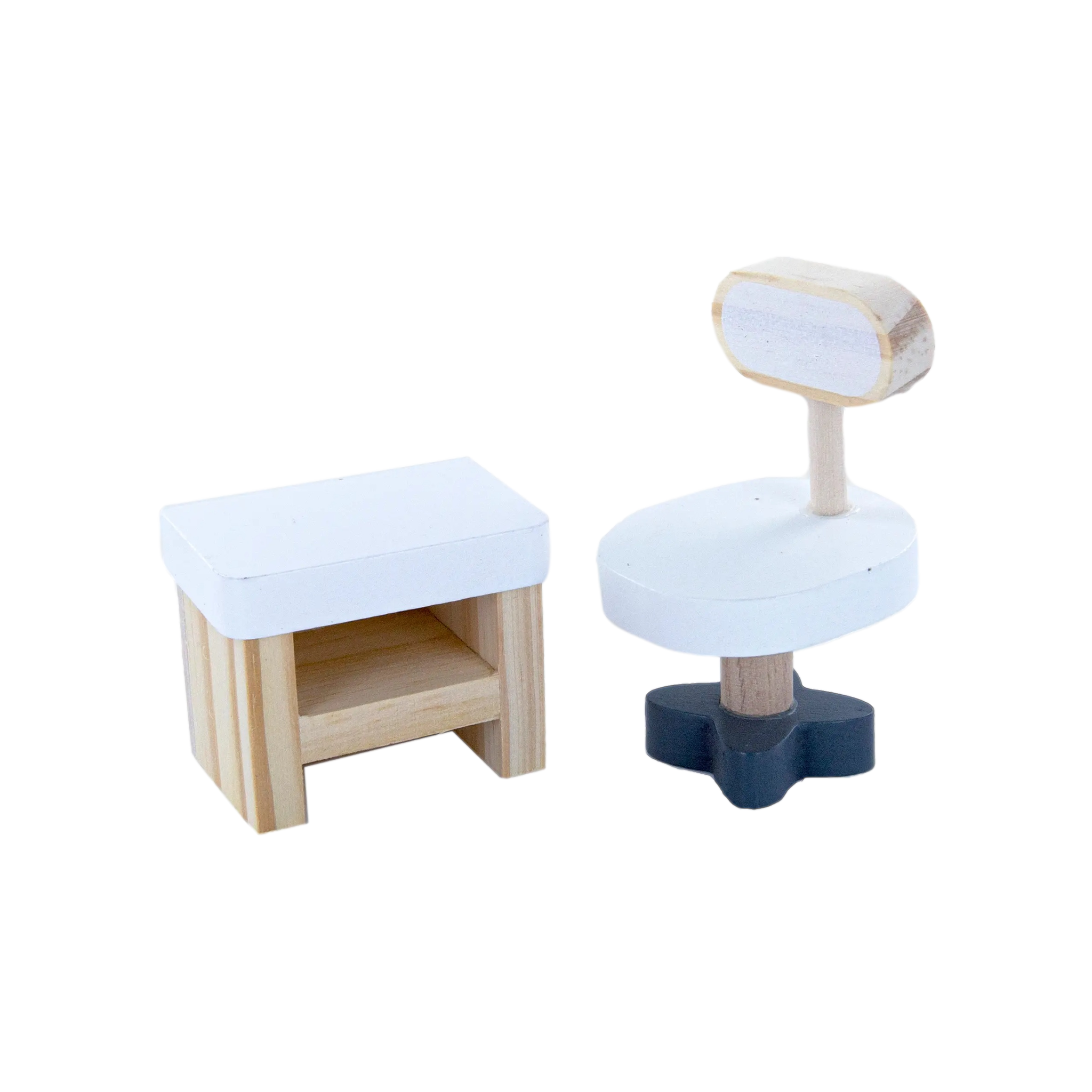 Wooden Dollhouse Furniture Set