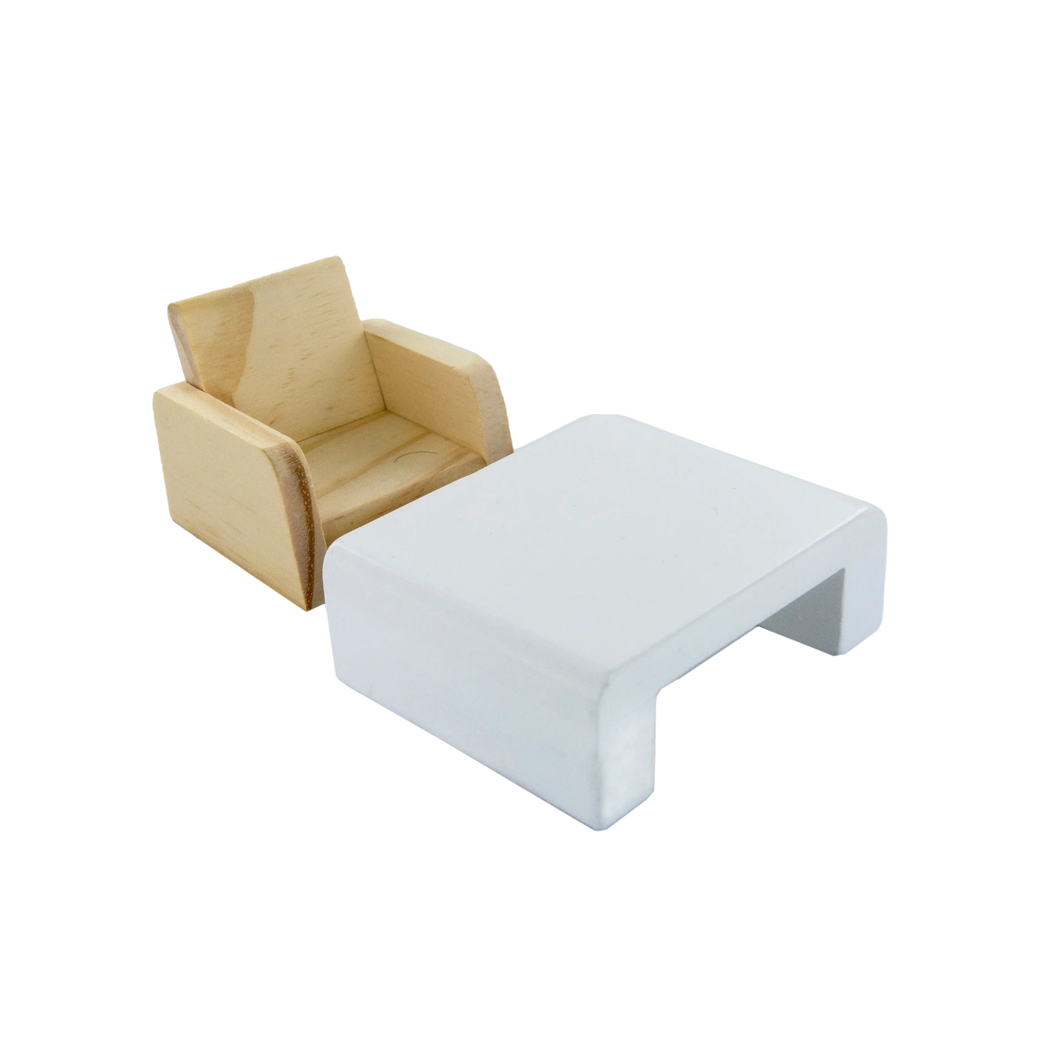 Wooden Dollhouse Furniture Set