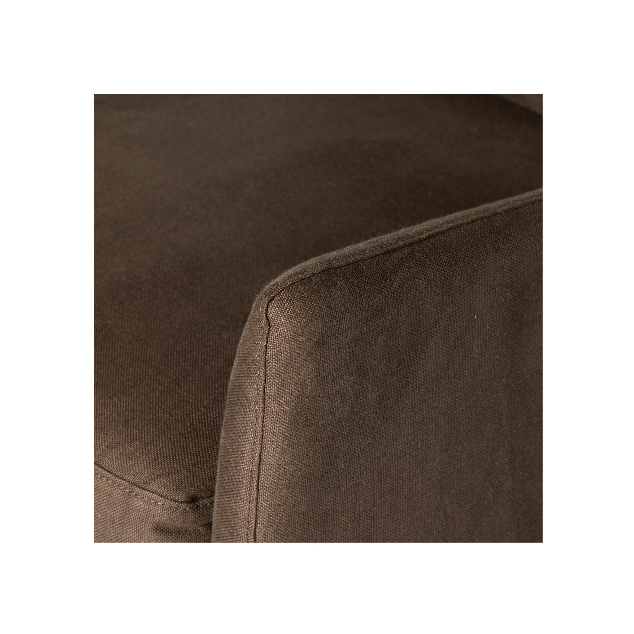 Monette Slipcover Swivel Chair in Coffee