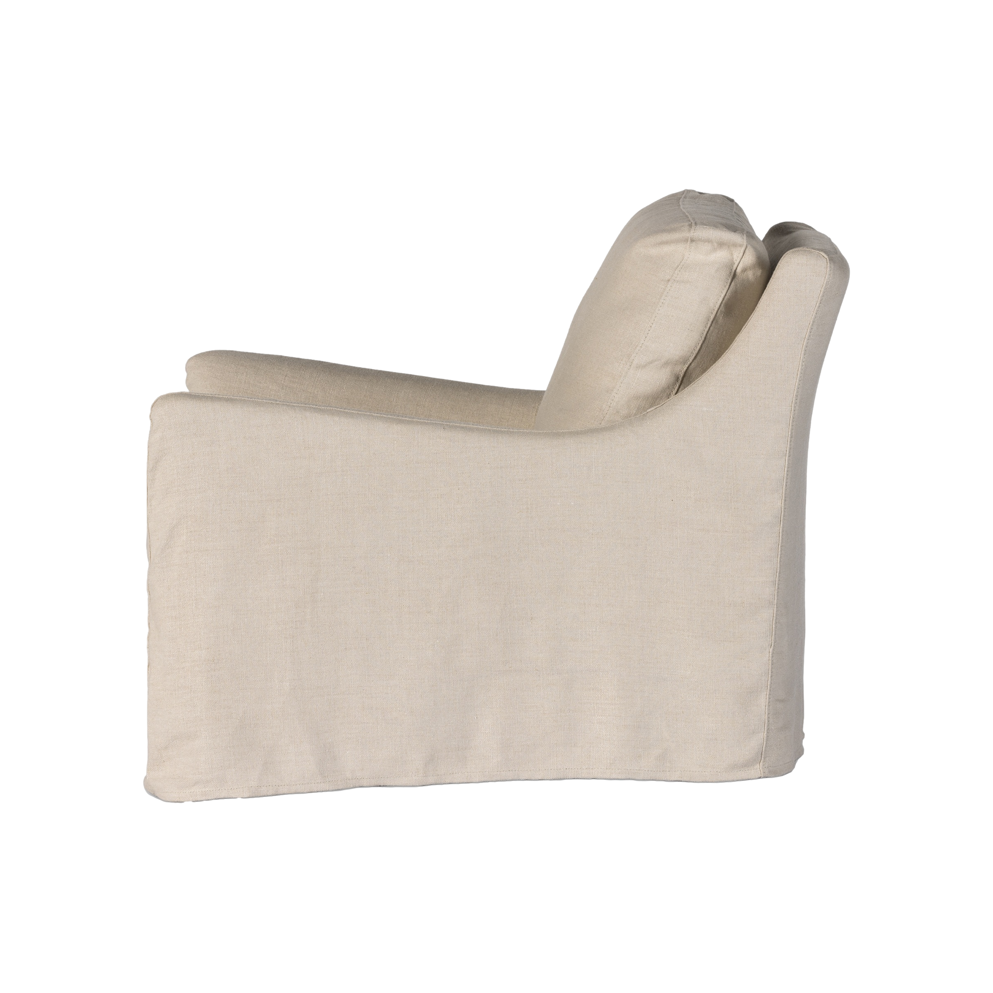 Monette Slipcover Swivel Chair in Natural
