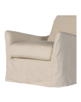 Monette Slipcover Swivel Chair in Natural