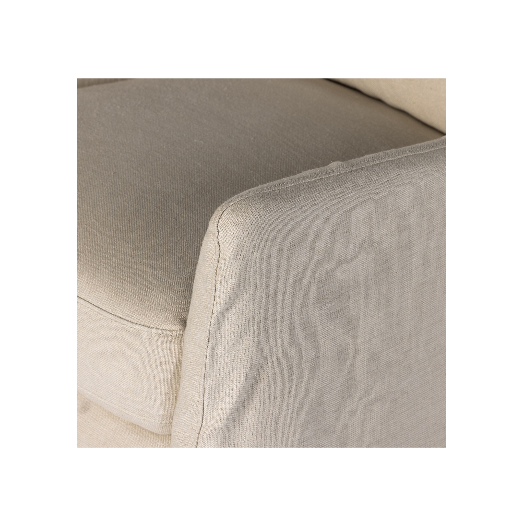 Monette Slipcover Swivel Chair in Natural