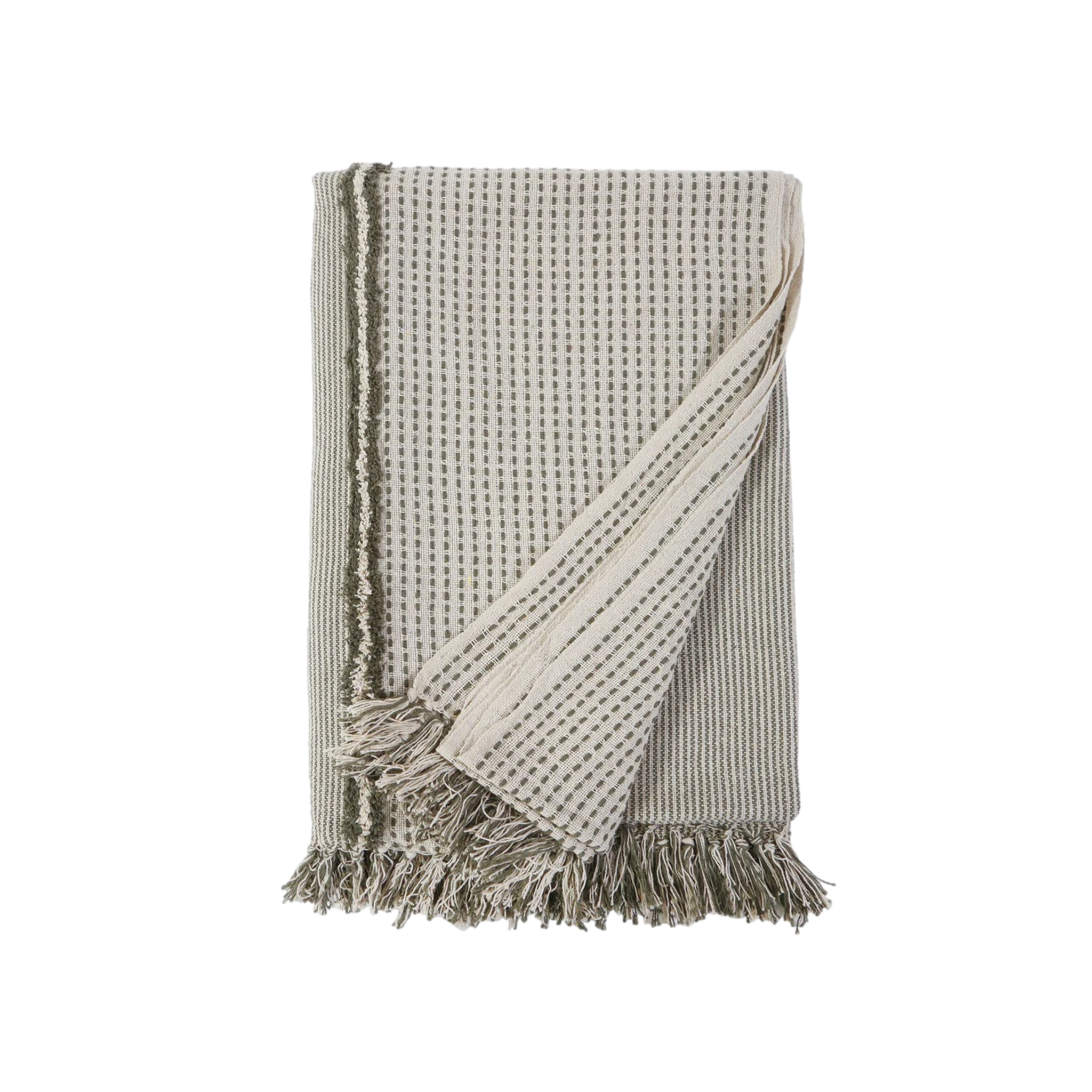 Jagger Oversized Throw-Ivory/Moss