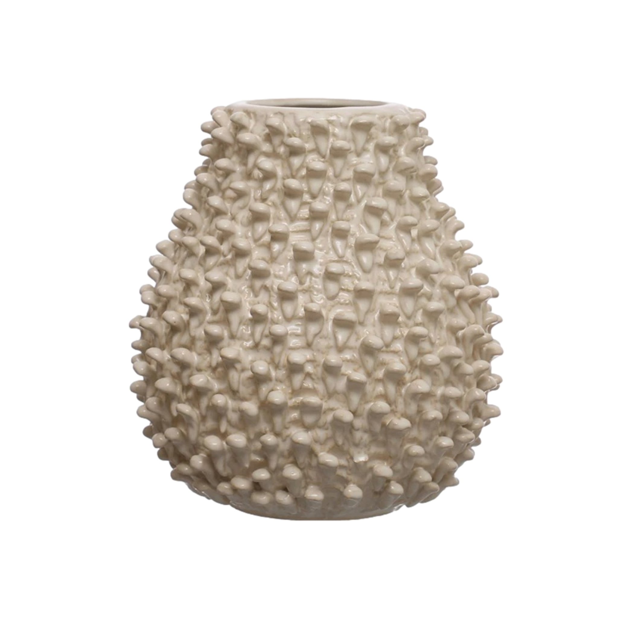 Embossed Stoneware Vase