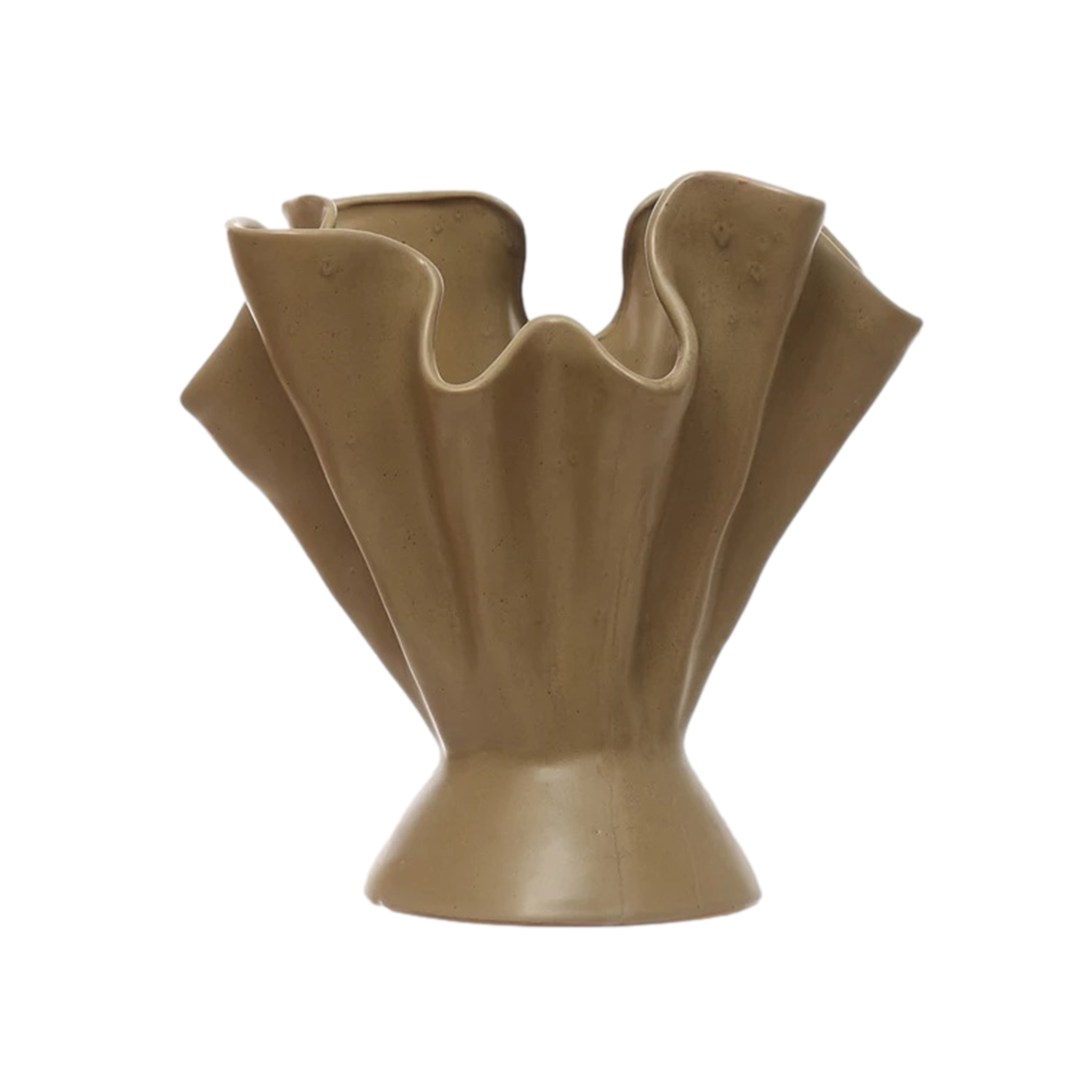 Ruffled Sage Vase