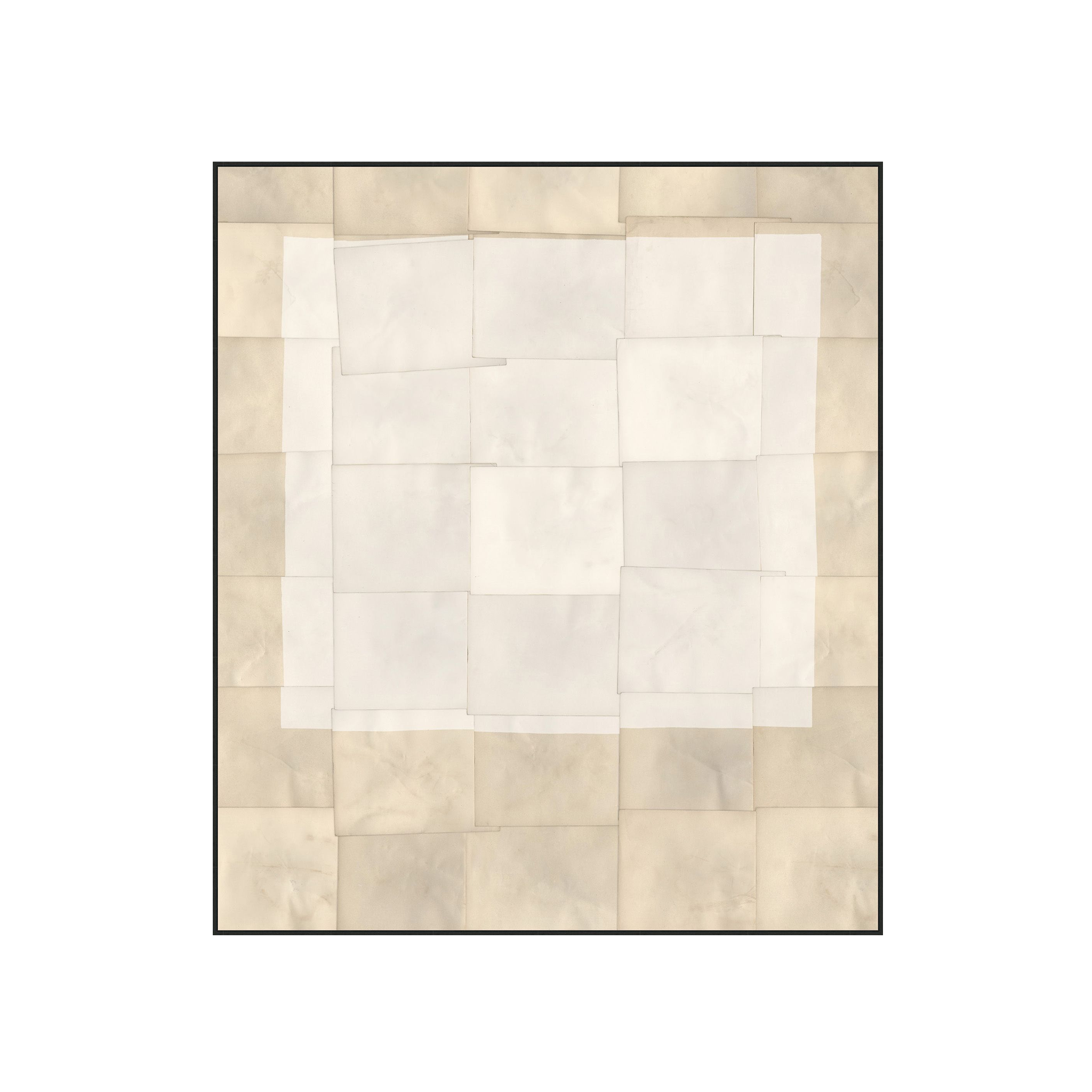 &quot;Parchment Square White&quot; Artwork